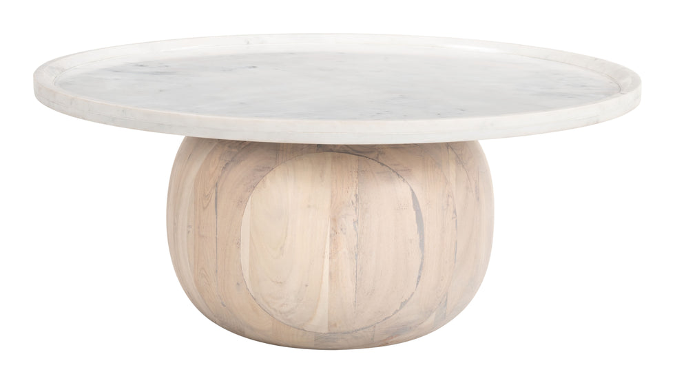 ZUO - Savona Coffee Table in White/Natural