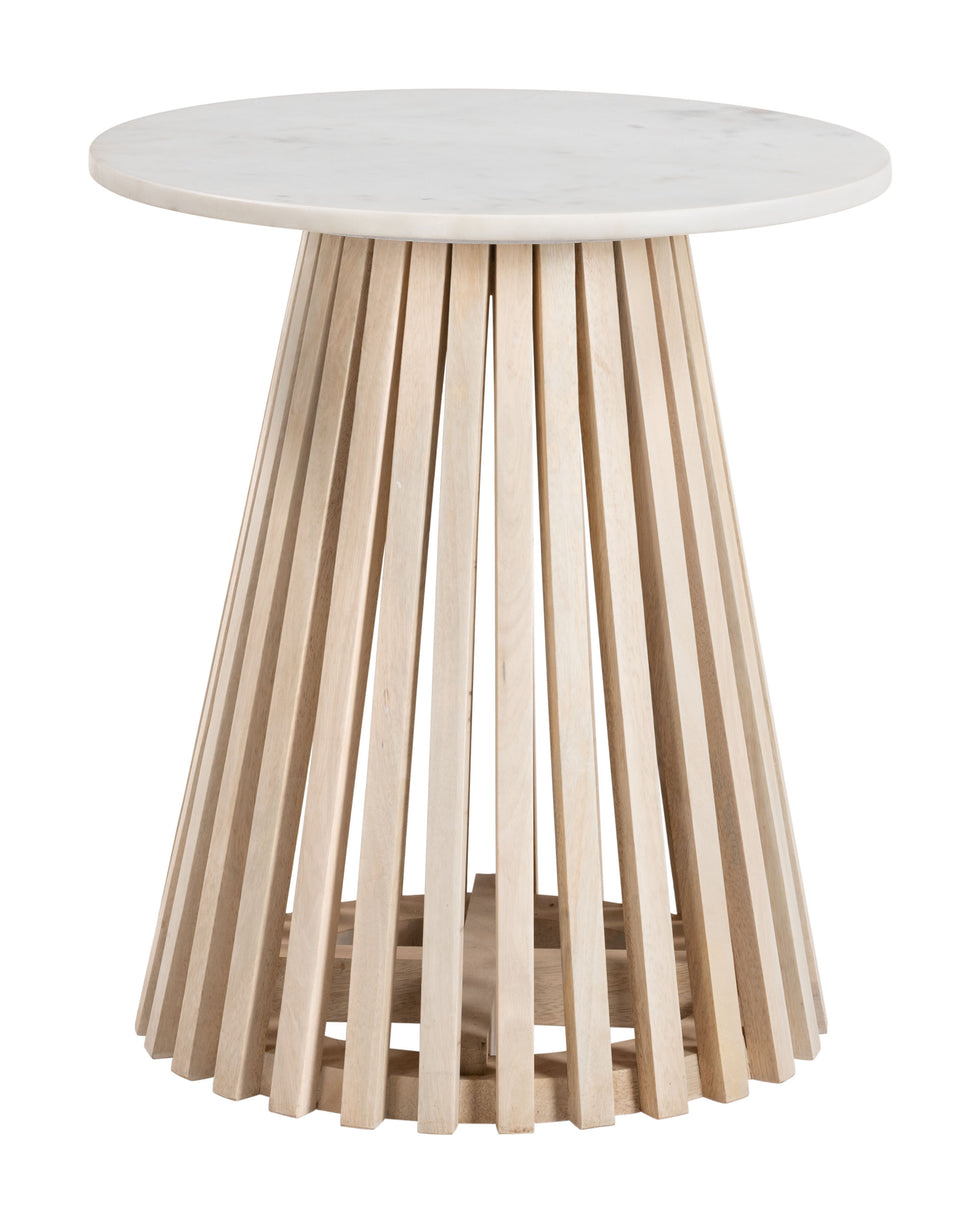 ZUO - Mazara Side Table in White/Natural