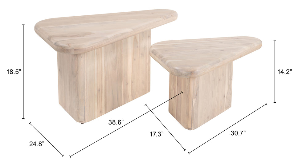 ZUO - Navidic Coffee Table Set (2-Piece) in Natural
