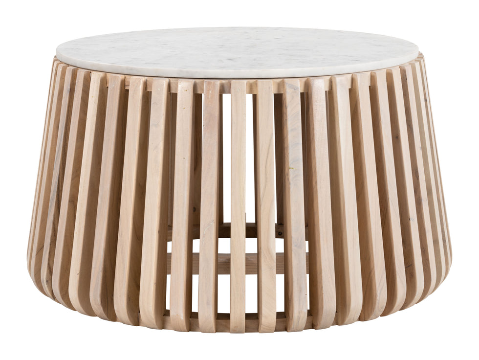 ZUO - Cyprus Coffee Table in White/Natural