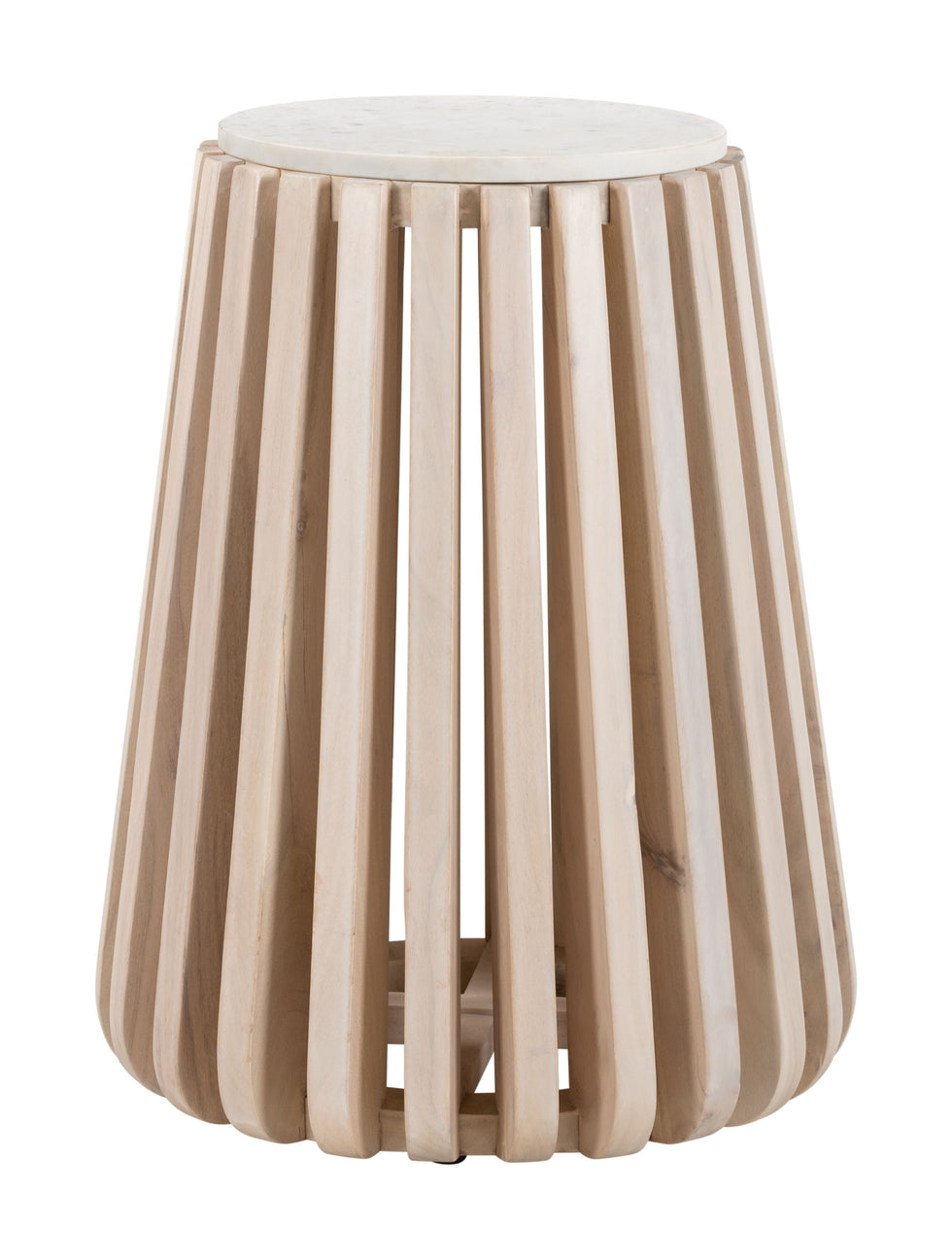 ZUO - Cyprus Side Table in White/Natural