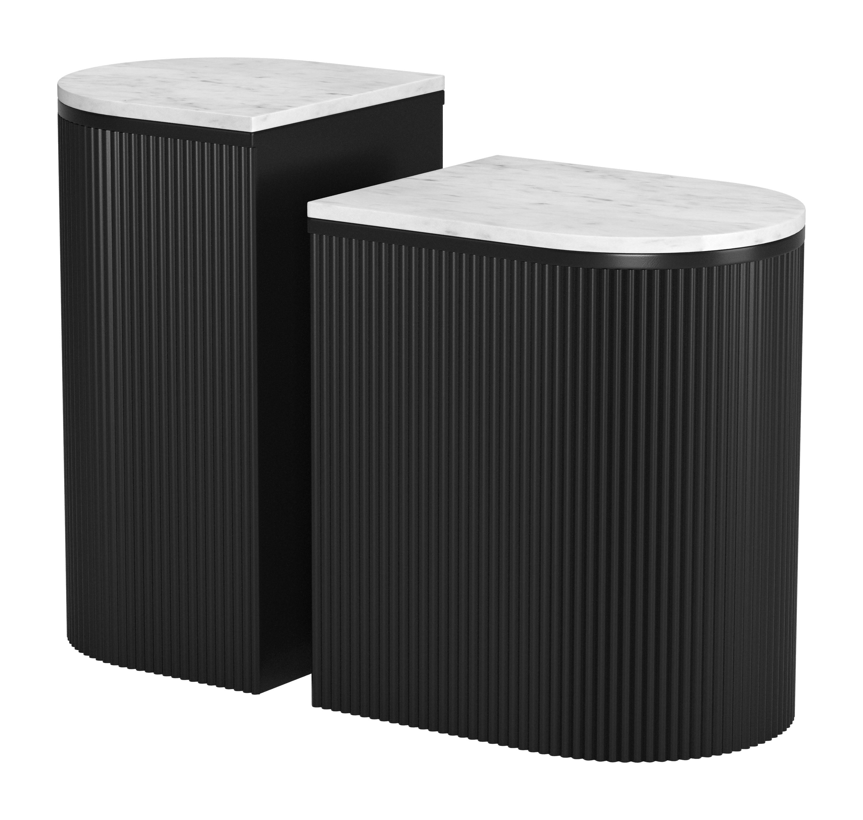 ZUO - Ormara Side Table Set (2-Piece) in White/Black