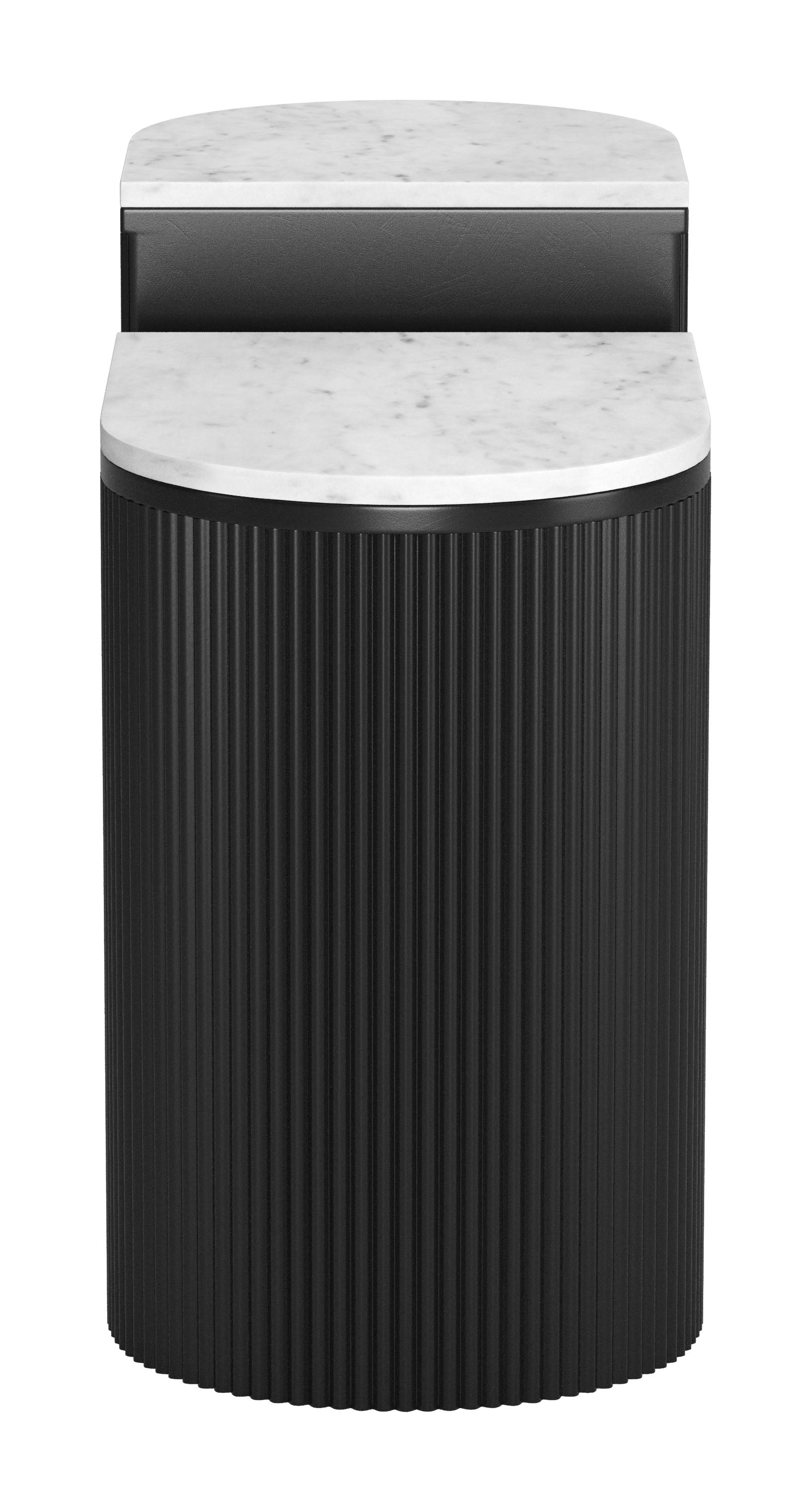 ZUO - Ormara Side Table Set (2-Piece) in White/Black