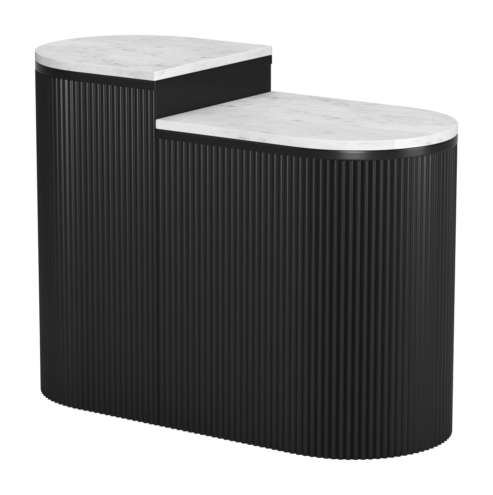 ZUO - Ormara Side Table Set (2-Piece) in White/Black