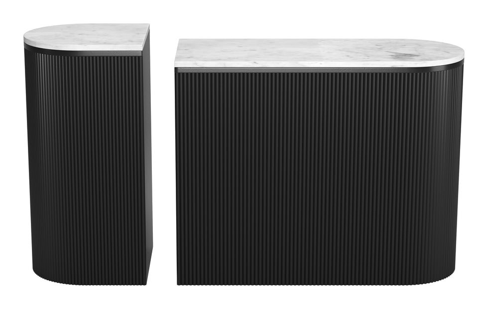 ZUO - Ormara Console Table Set (2-Piece) in White/Black