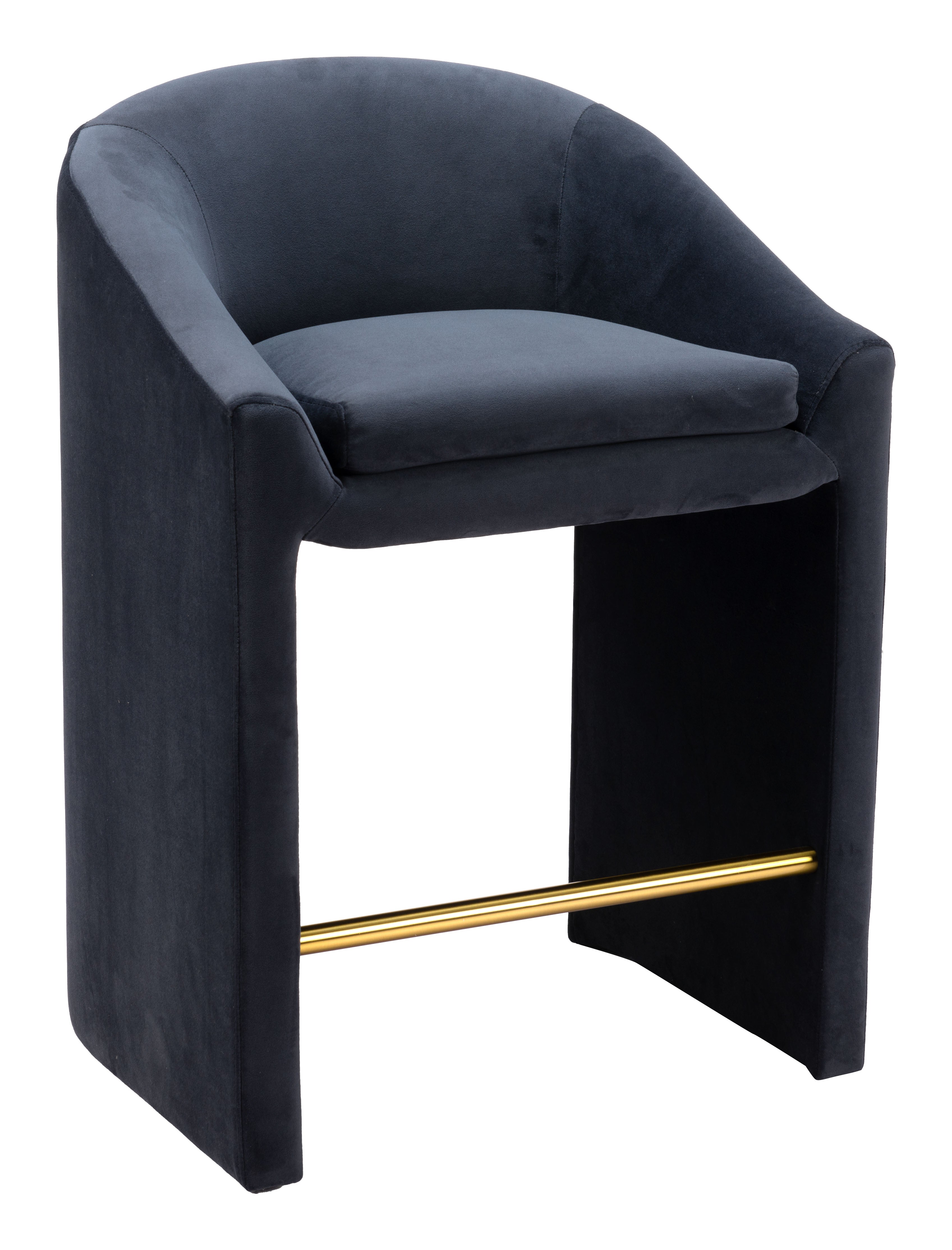ZUO - Emas Counter Stool in Midnight Gray