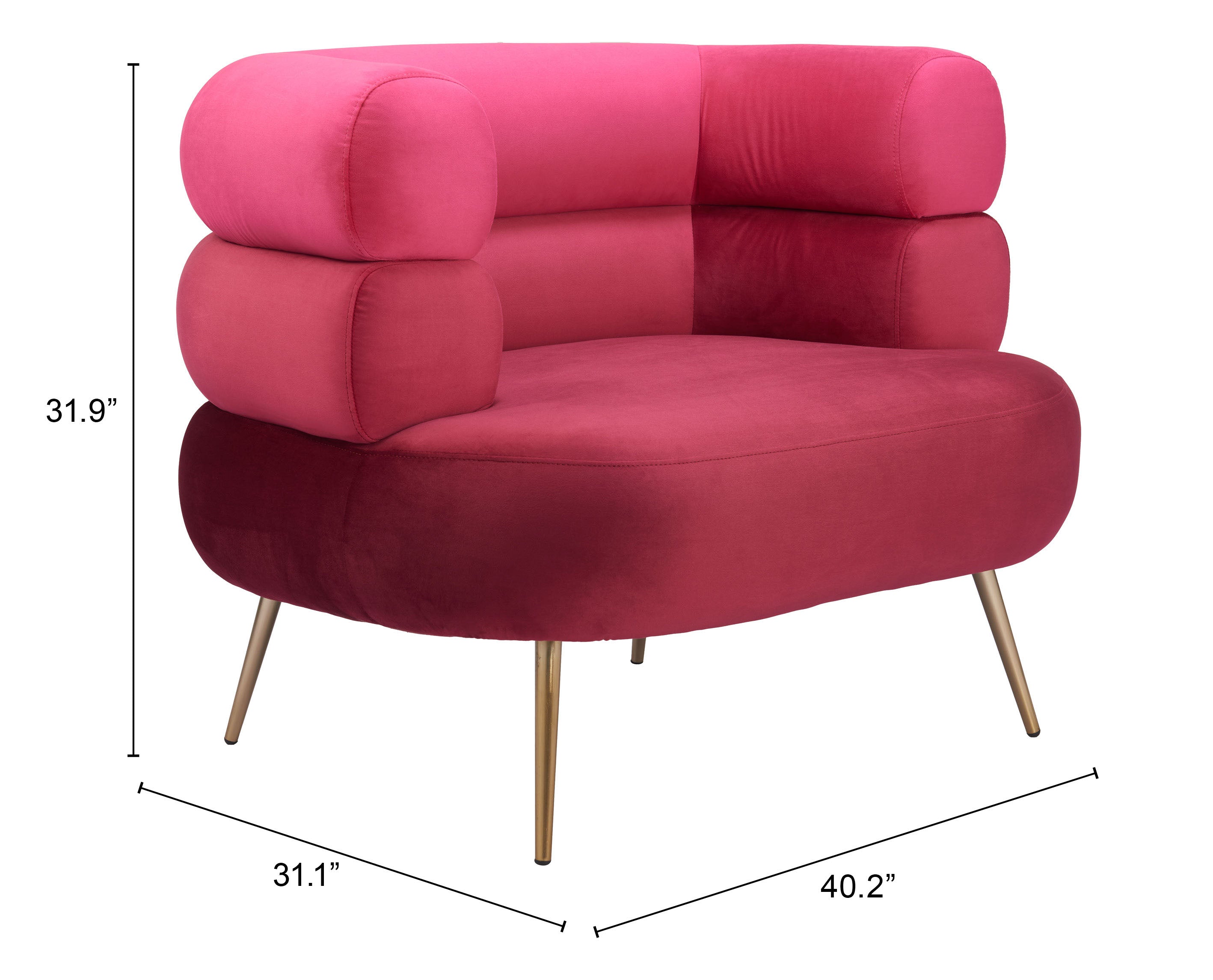 ZUO - Arish Accent Chair in Red
