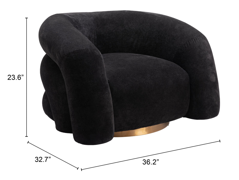 ZUO - Havn Accent Chair in Black