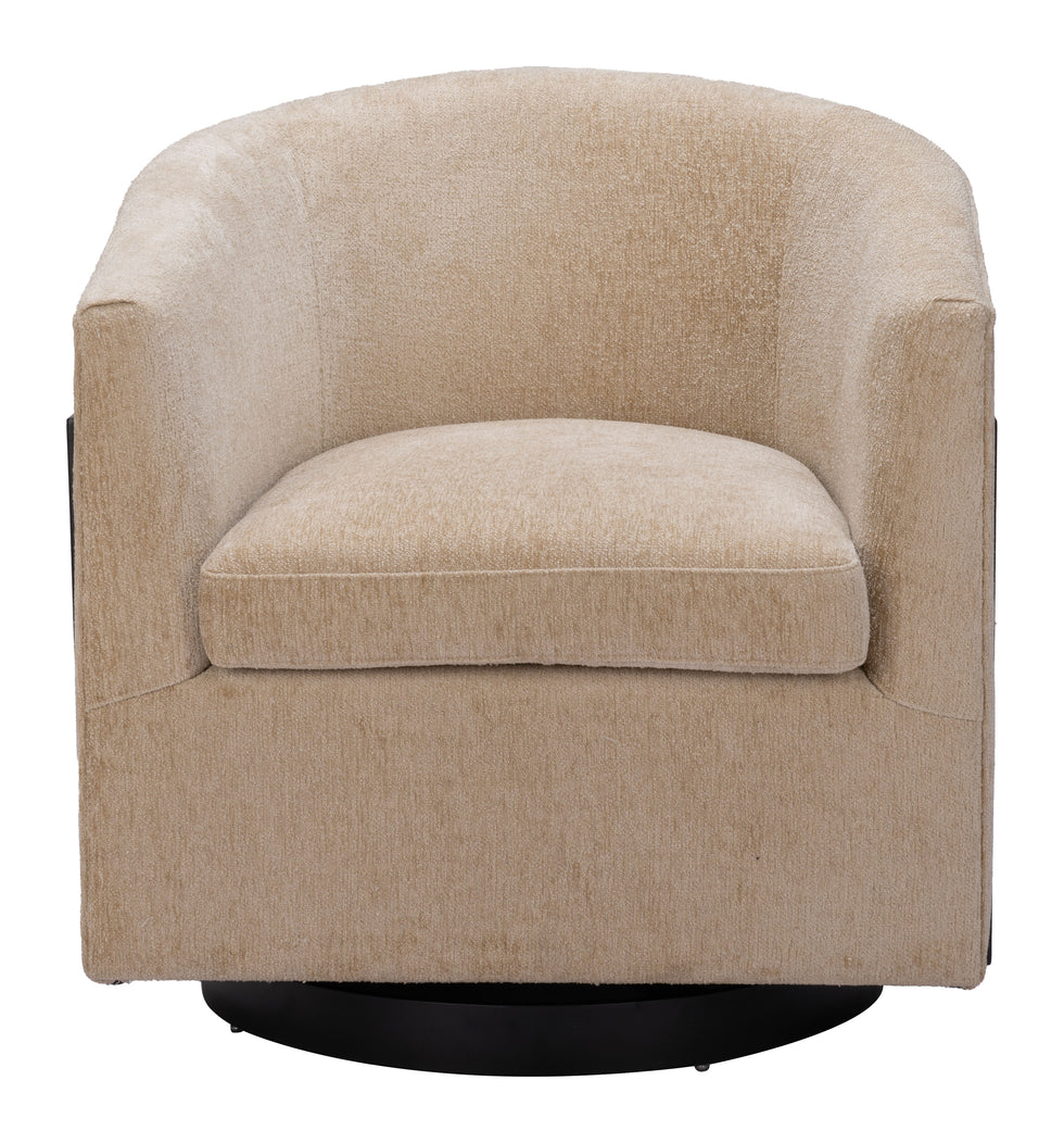 ZUO - Hanko Swivel Chair in Golden Beige