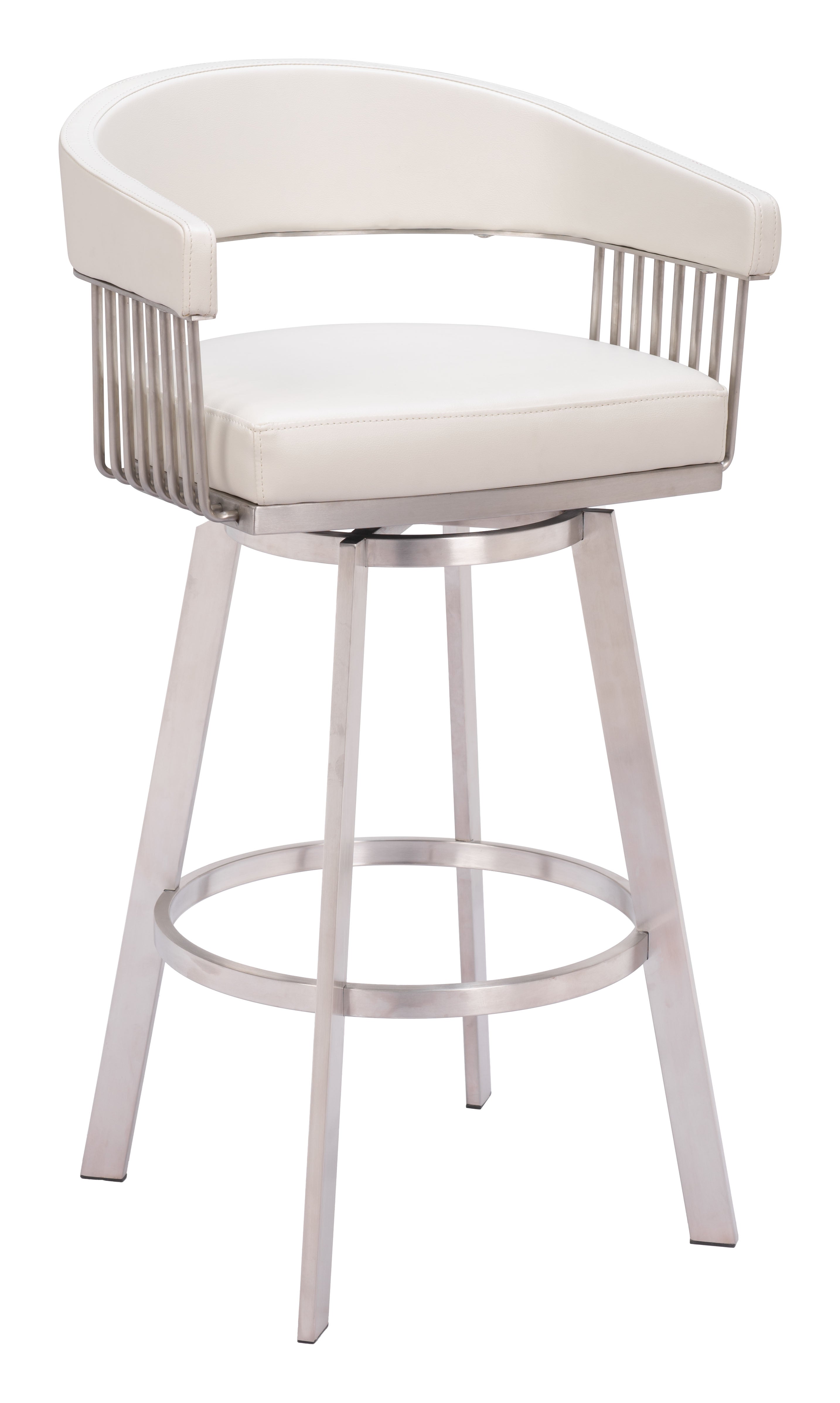 ZUO - Bantry Swivel Barstool in White