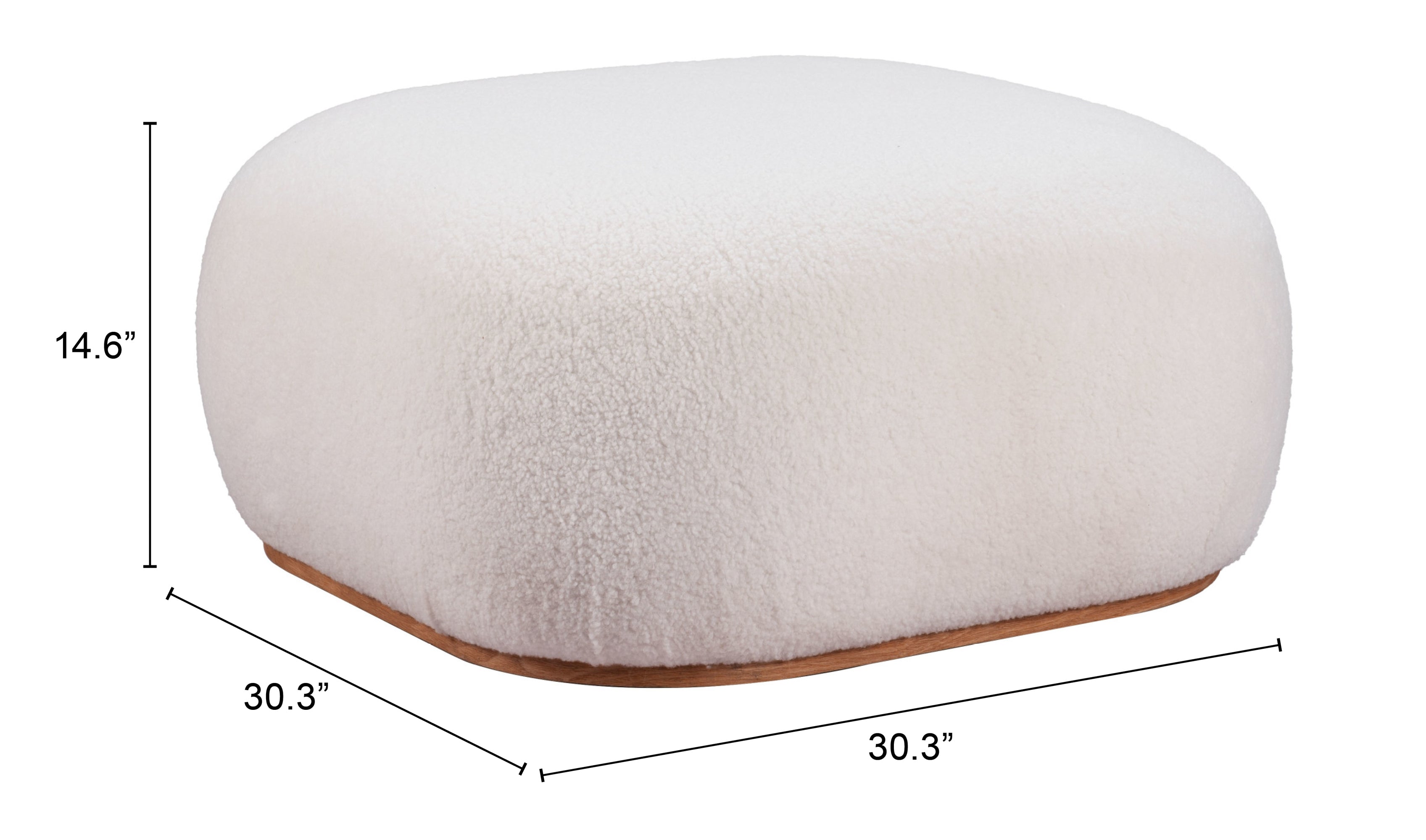 ZUO - Azua Ottoman in Cream