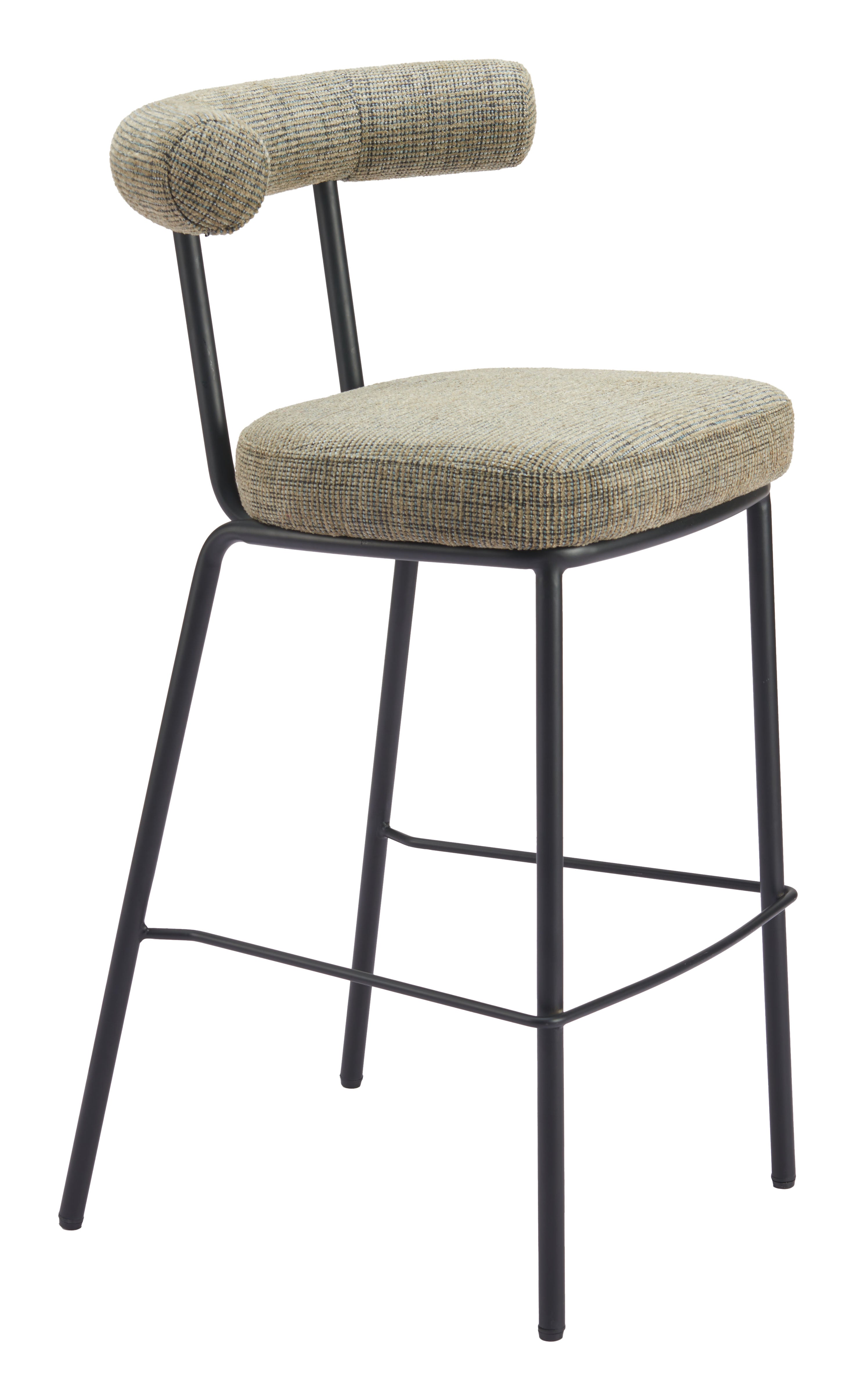 ZUO - Kede Barstool in Green Tweed