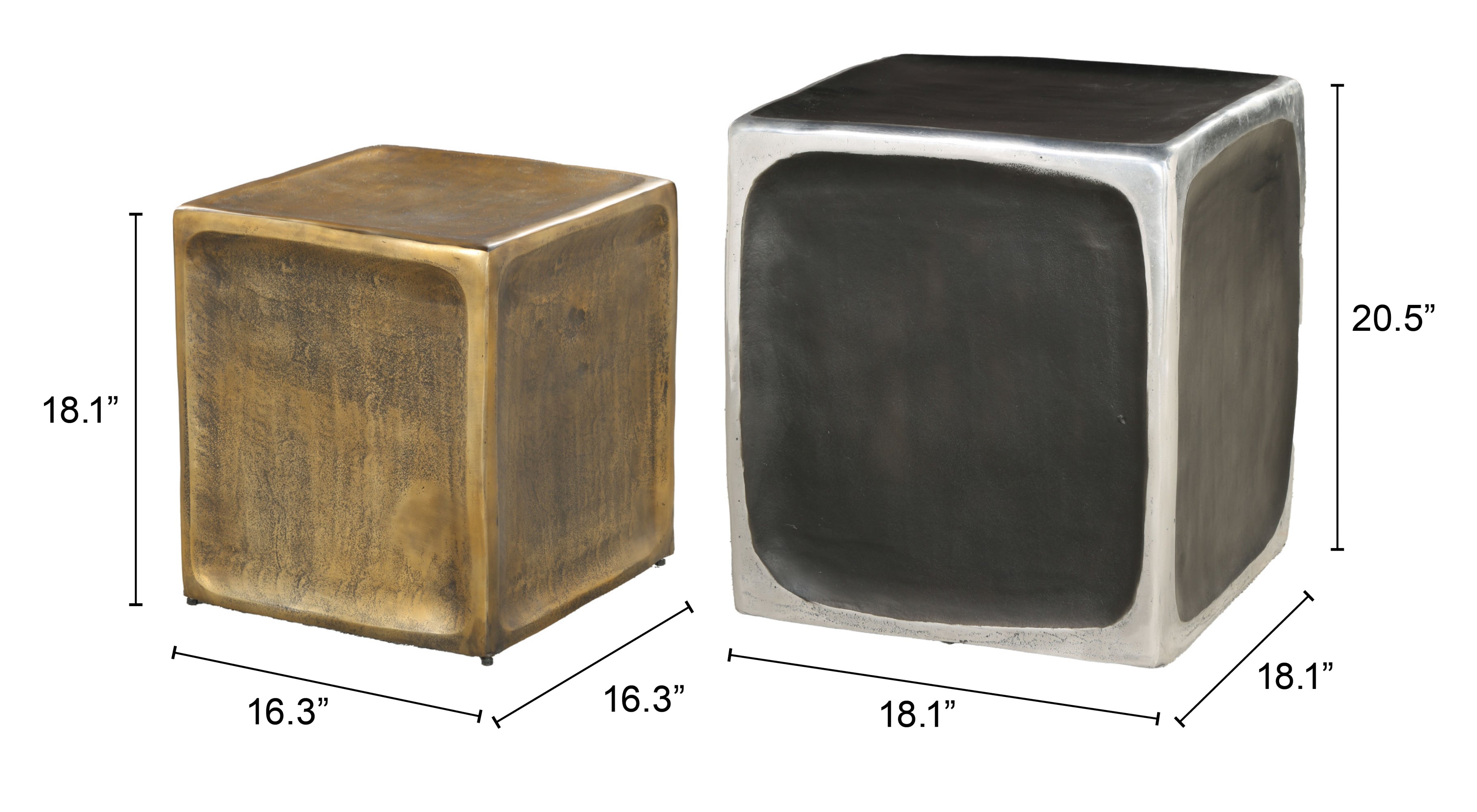 ZUO - Brics Side Table Set (2-Piece) in Multi-Color