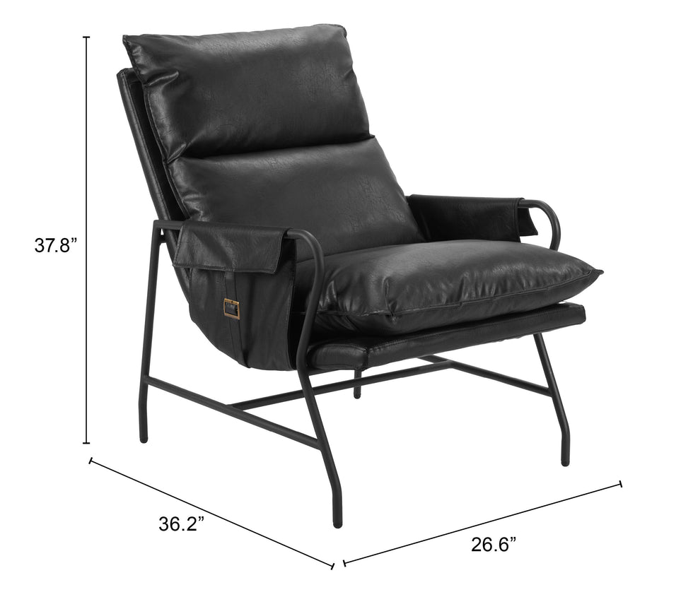 ZUO - Halaus Accent Chair in Black