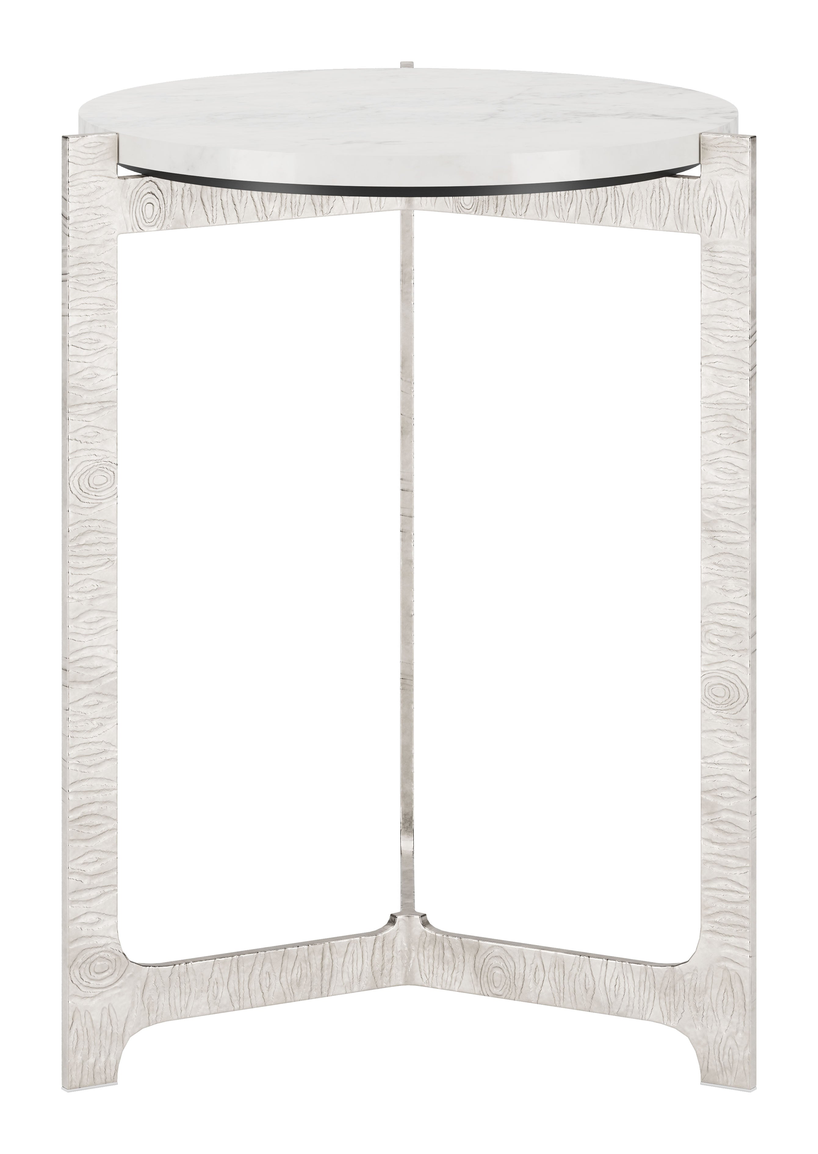 ZUO - Barmas Side Table in White/Silver