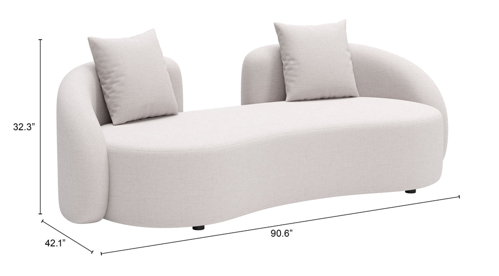 ZUO - Sunny Isles Loveseat in Beige