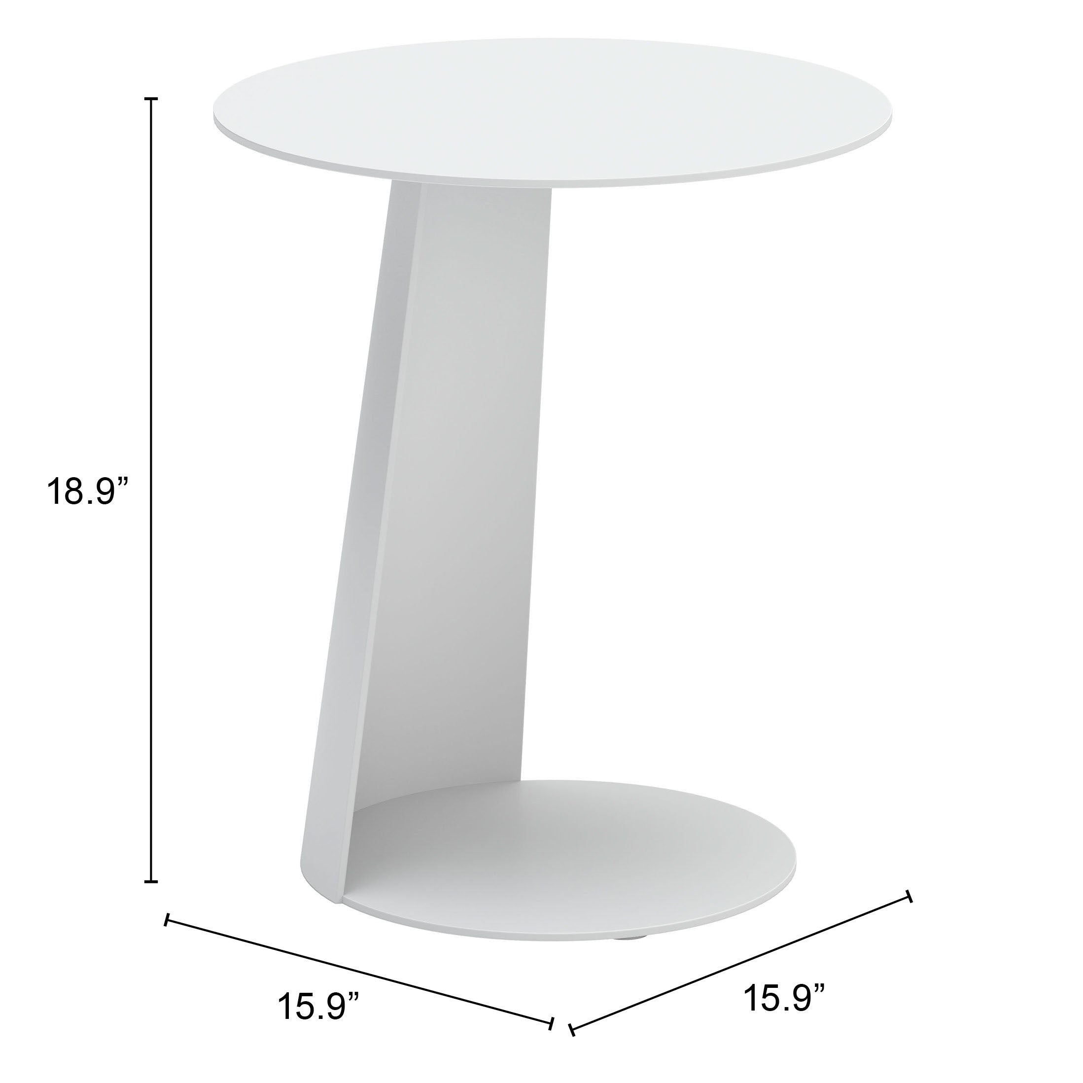 ZUO - Sunny Isles Side Table in White