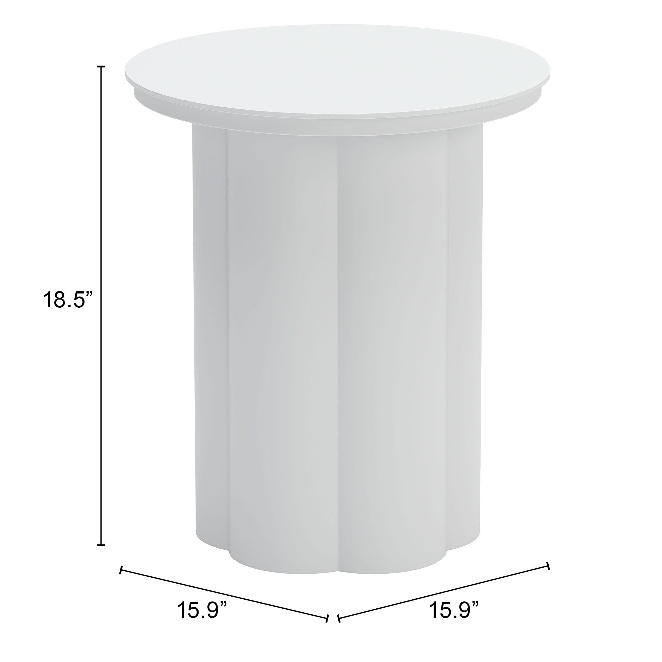 ZUO - Kogur Side Table in White