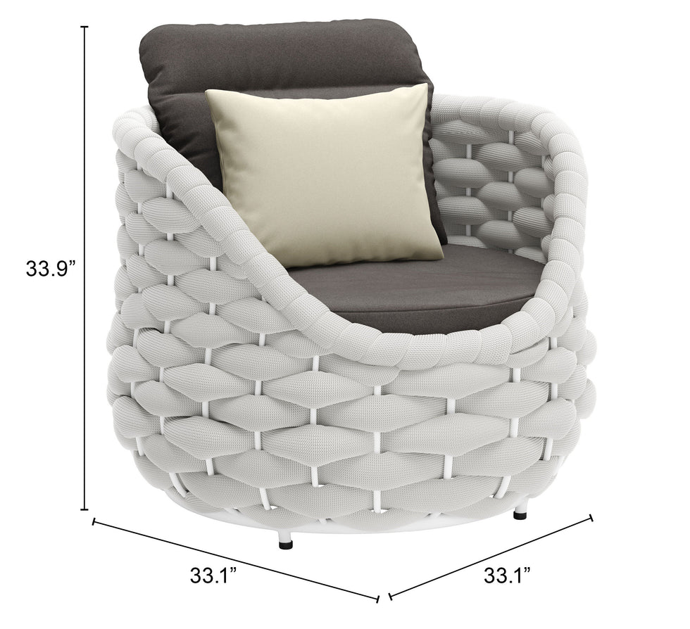 ZUO - Coral Reef Accent Chair in Gray