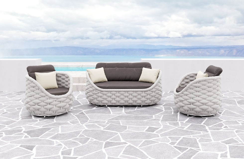ZUO - Coral Reef Loveseat in Gray
