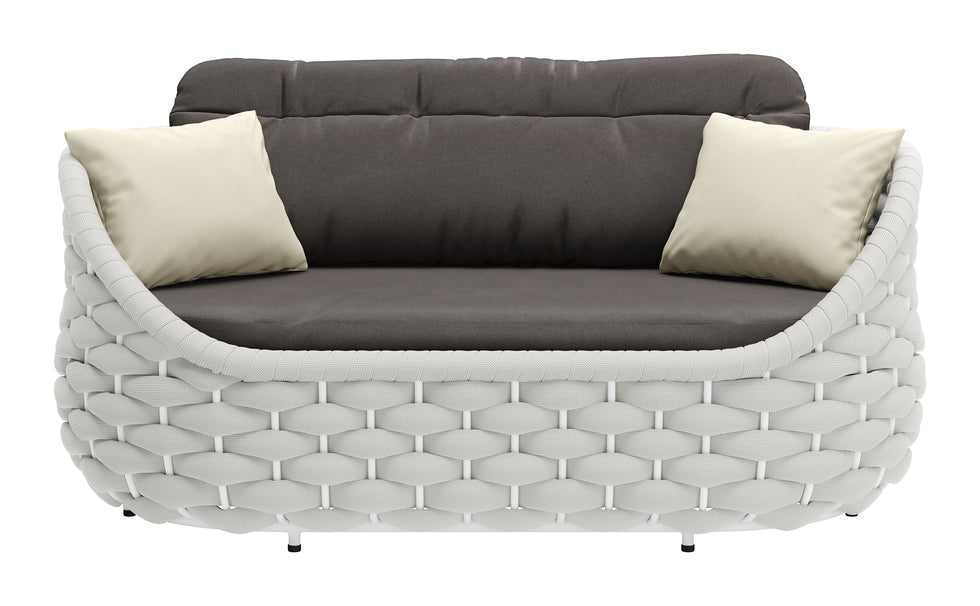 ZUO - Coral Reef Loveseat in Gray