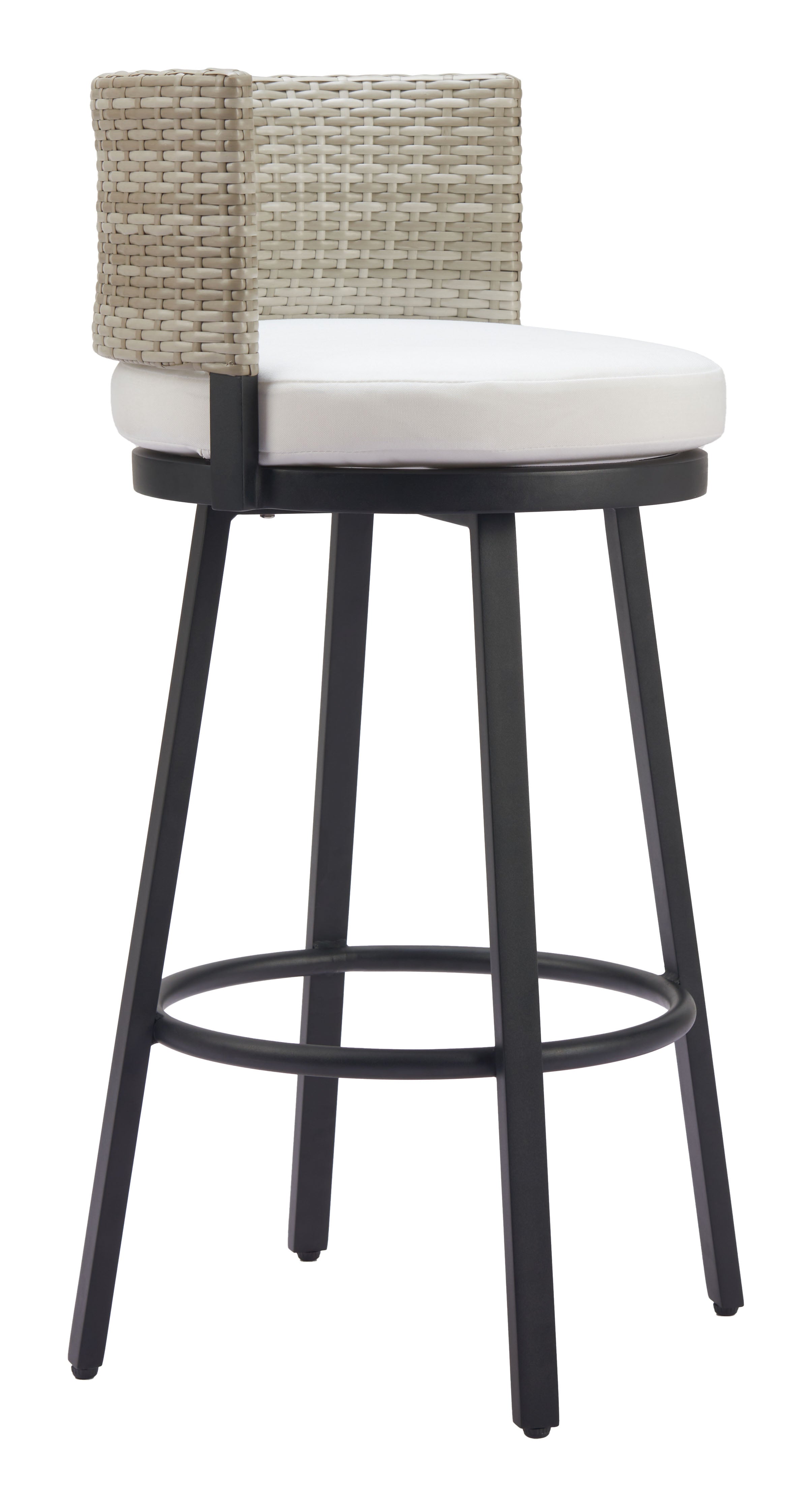 ZUO - Midnight Wave Barstool in White