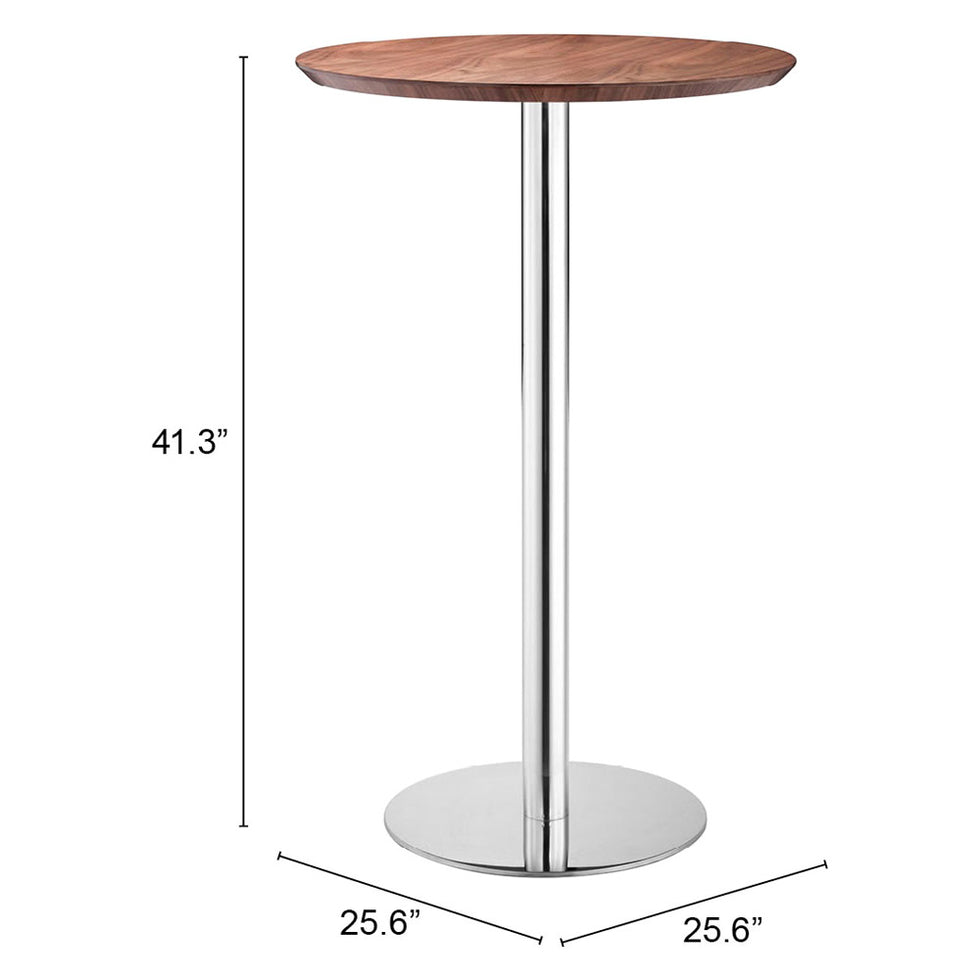 ZUO - Bergen Bar Table in Brown/Silver