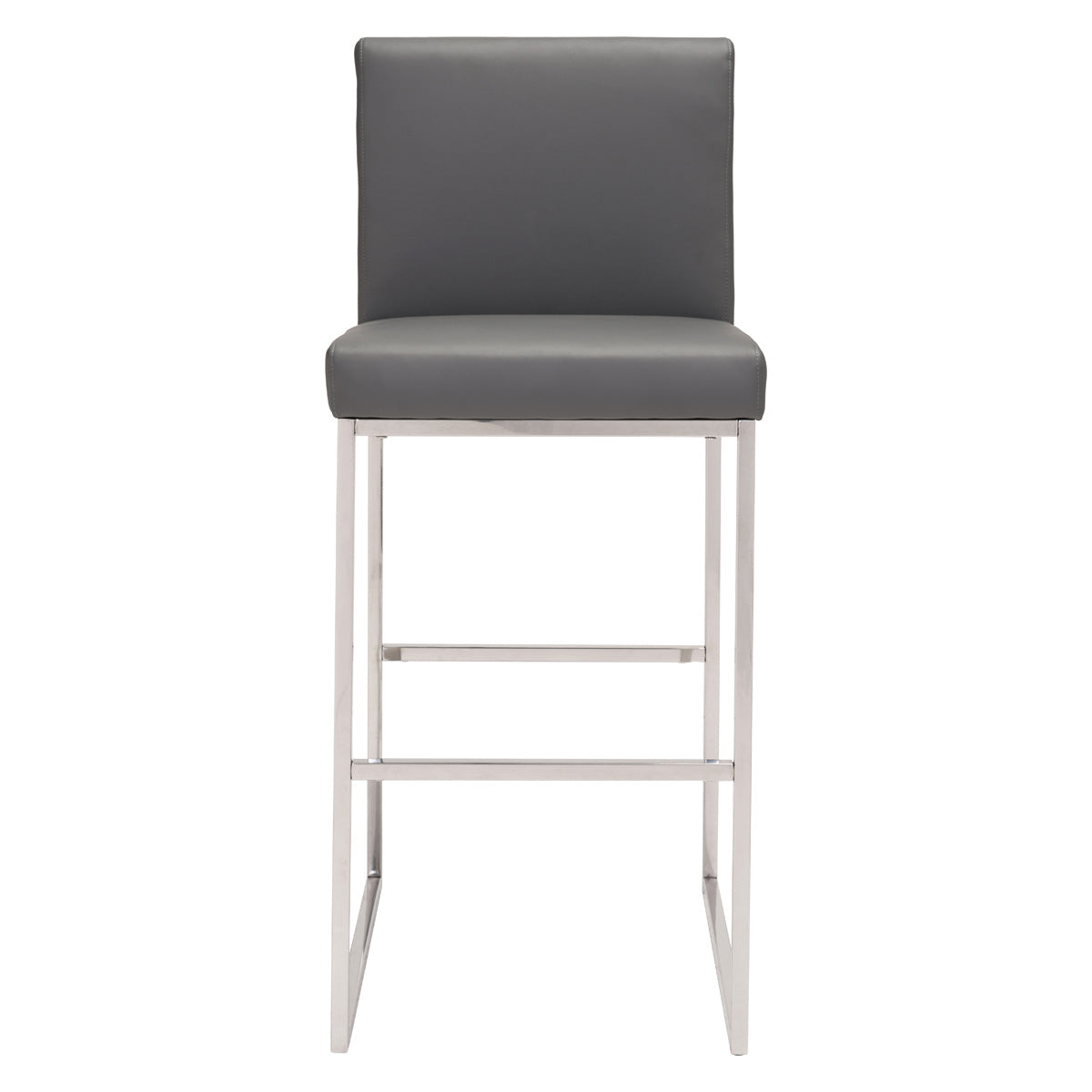 ZUO - Genoa Barstool in Gray/Silver