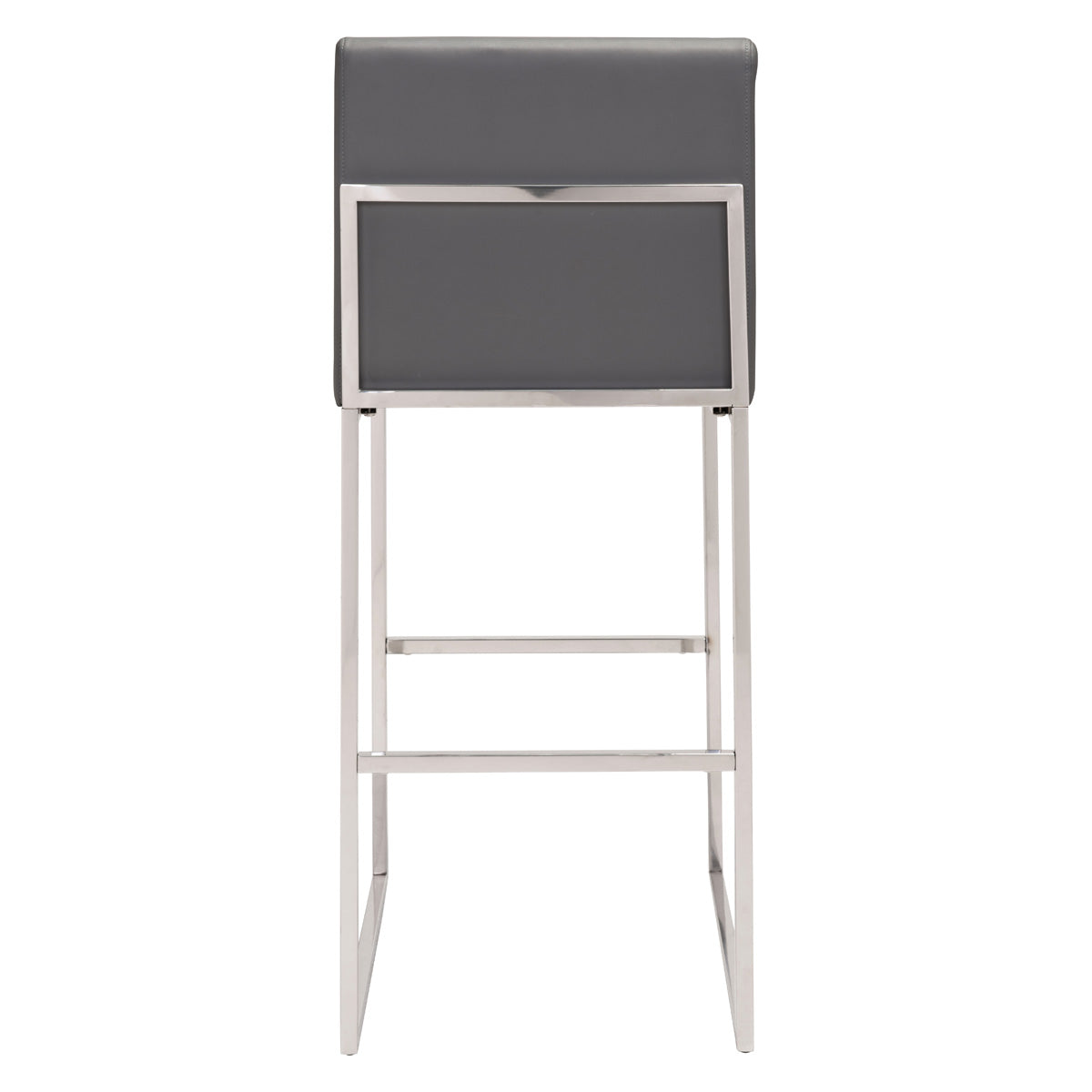 ZUO - Genoa Barstool in Gray/Silver