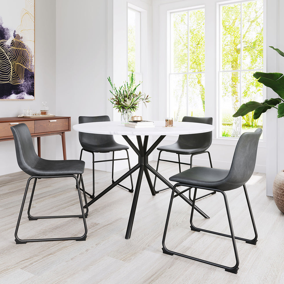 ZUO - Amiens Dining Table in White/Black