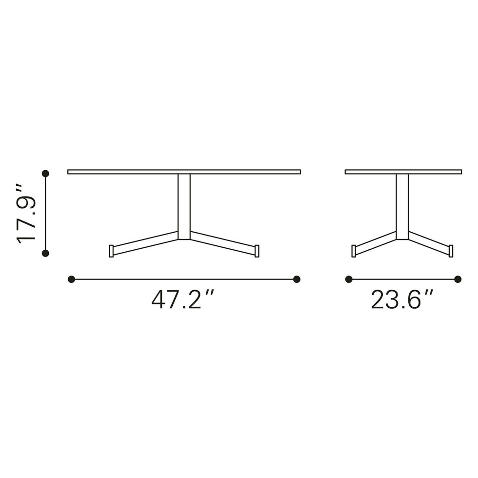 ZUO - Mazzy Coffee Table in Brown/Matte Black