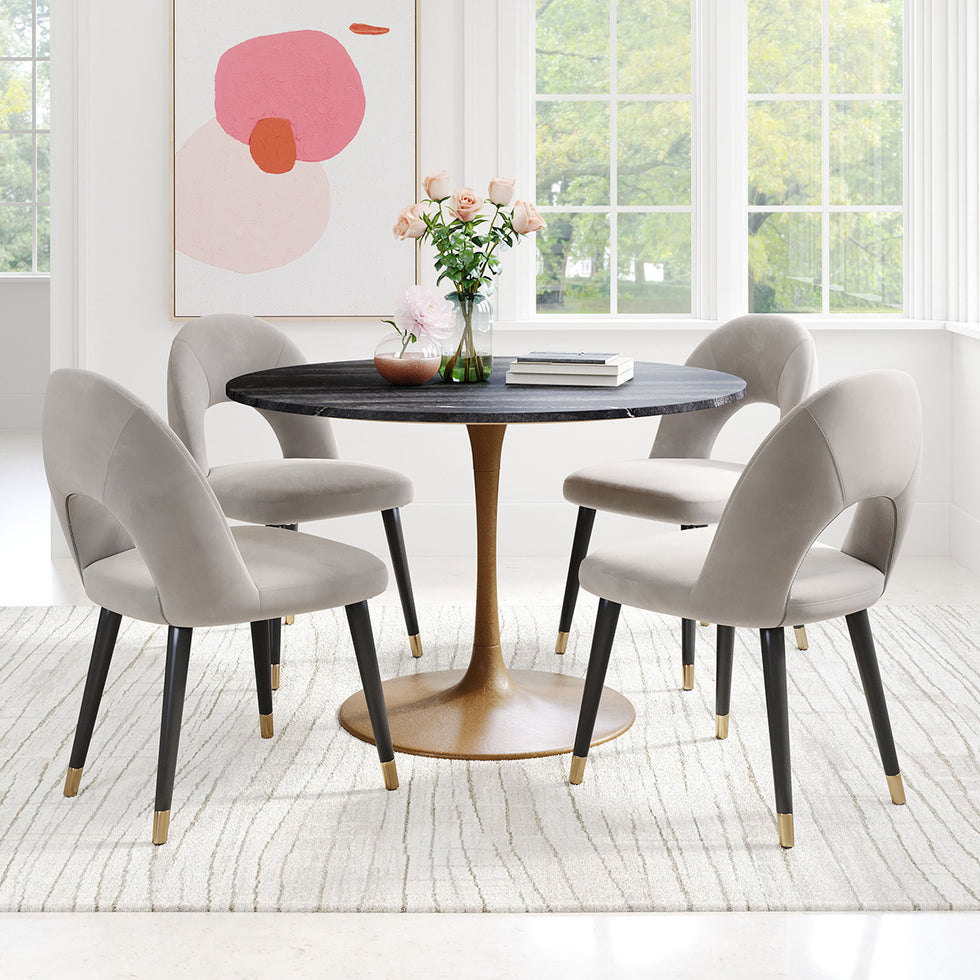 ZUO - Taj Dining Table in Black/Gold