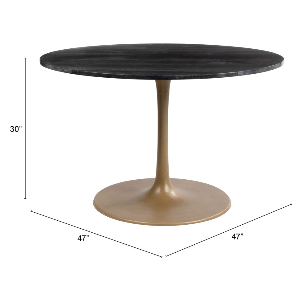 ZUO - Taj Dining Table in Black/Gold