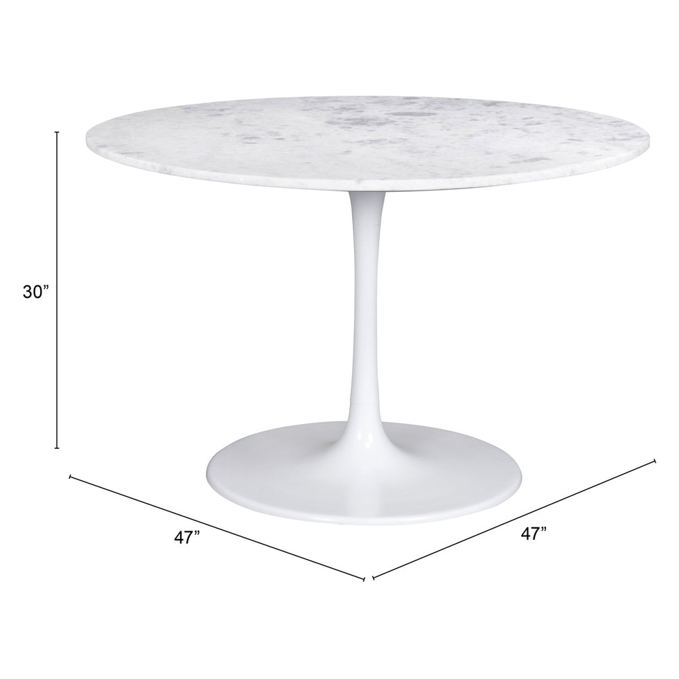 ZUO - Phoenix Dining Table in White