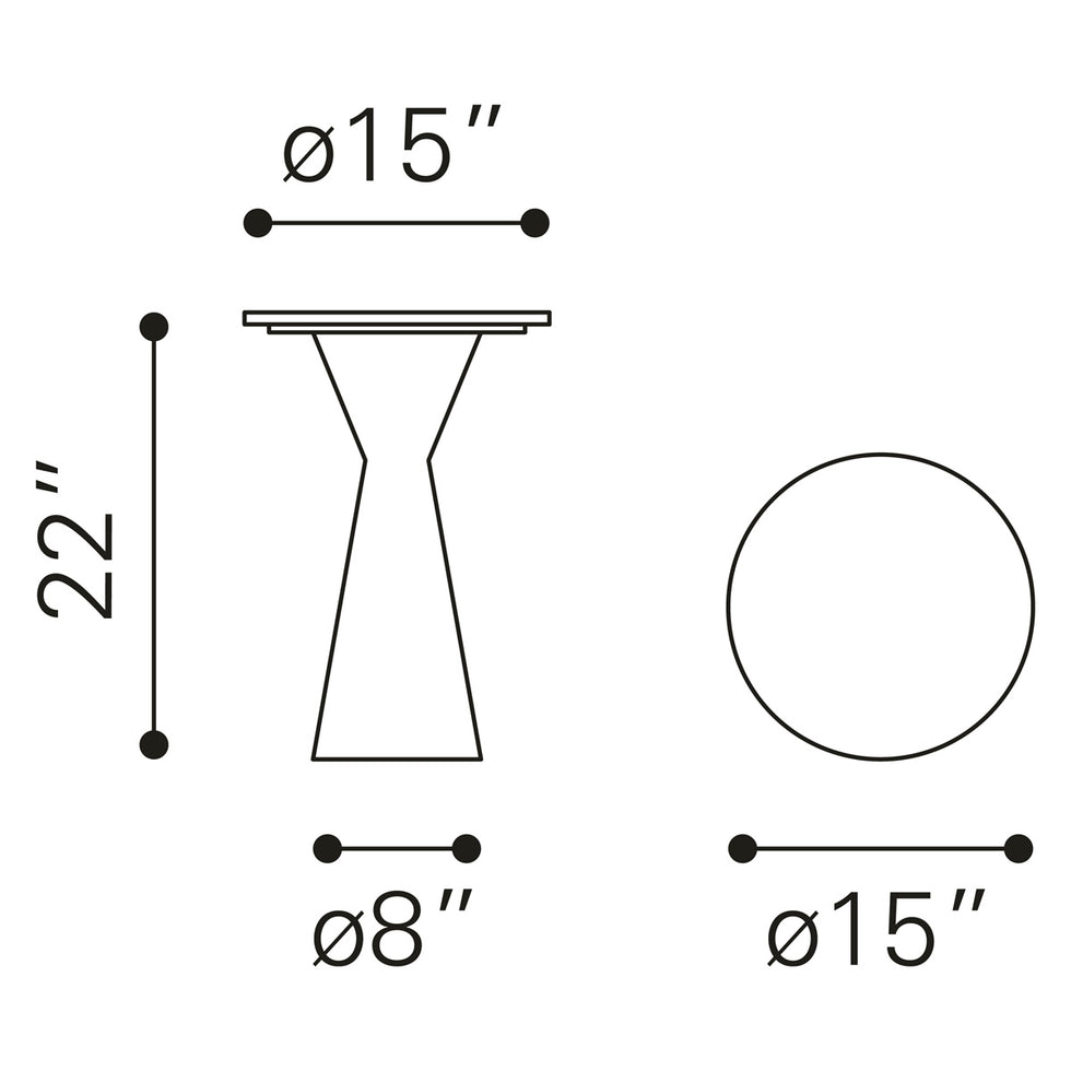 ZUO - Tim Side Table in White/Black