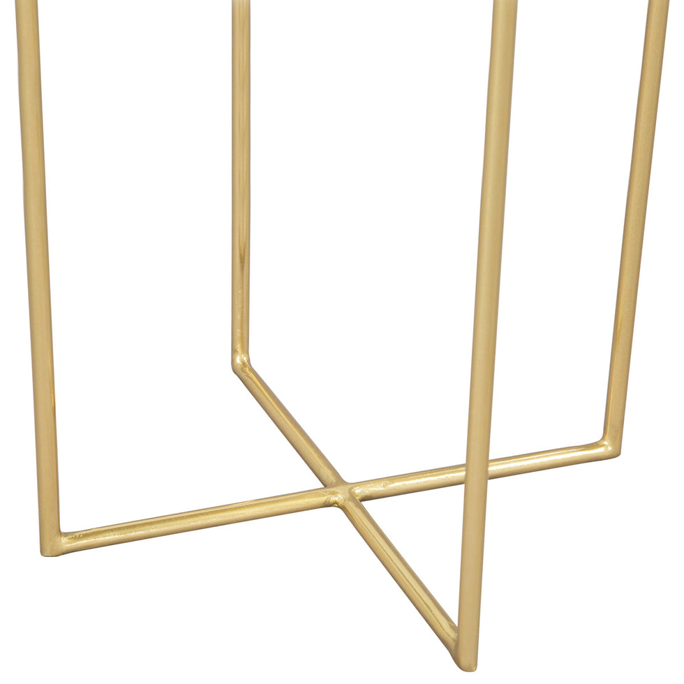 ZUO - Lotus Side Table in Gold