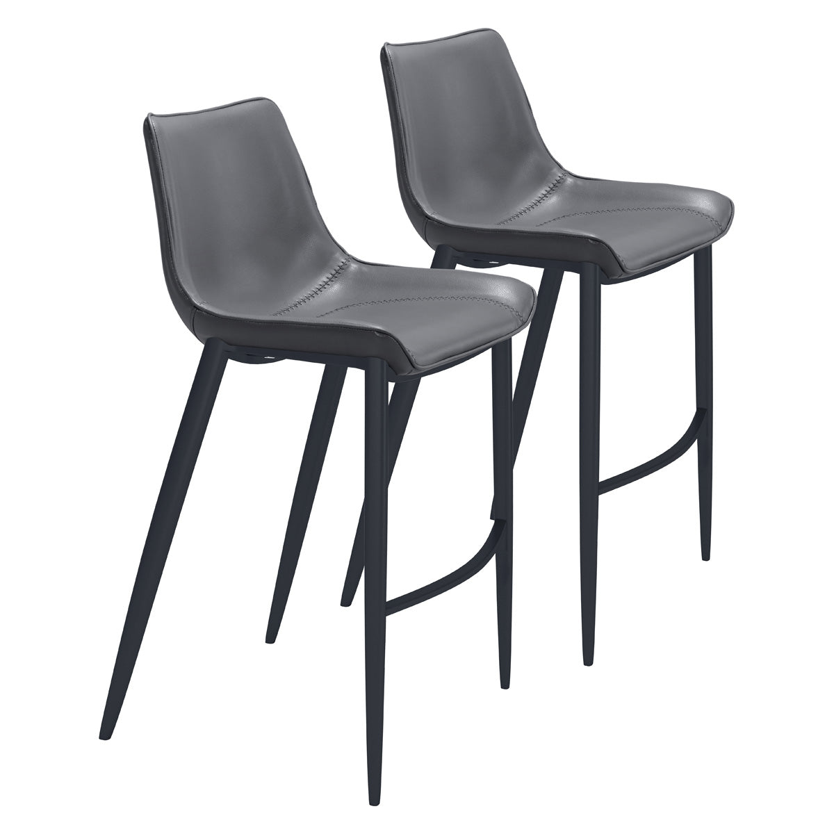 ZUO - Magnus Bar Chair in Dark Gray/Black