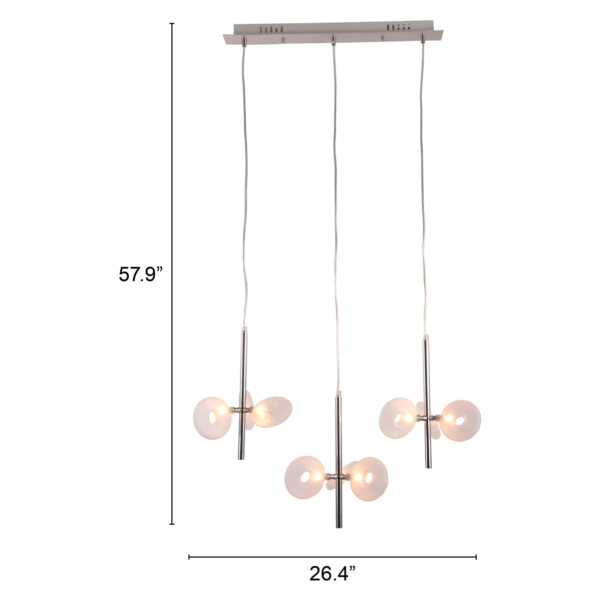 ZUO - Hale Ceiling Lamp in Clear
