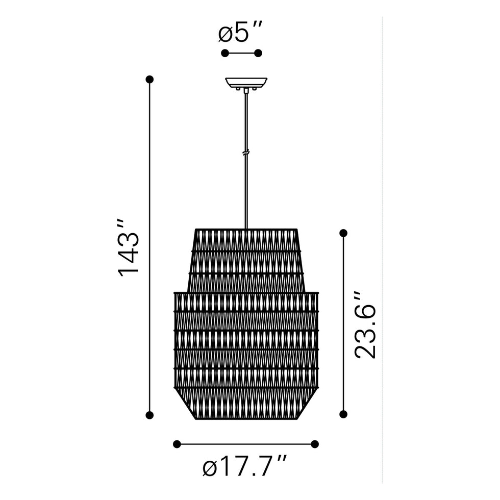 ZUO - Daydream Ceiling Lamp in Gray