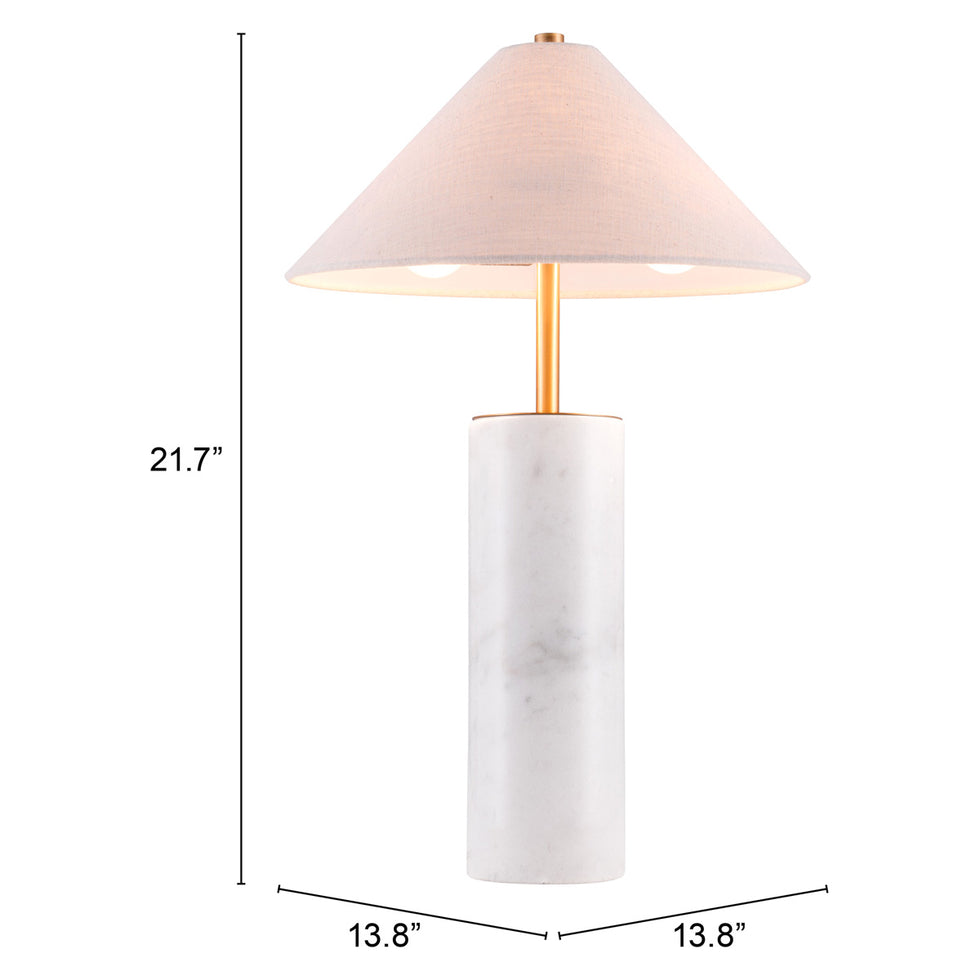 ZUO - Ciara Table Lamp in Beige/White