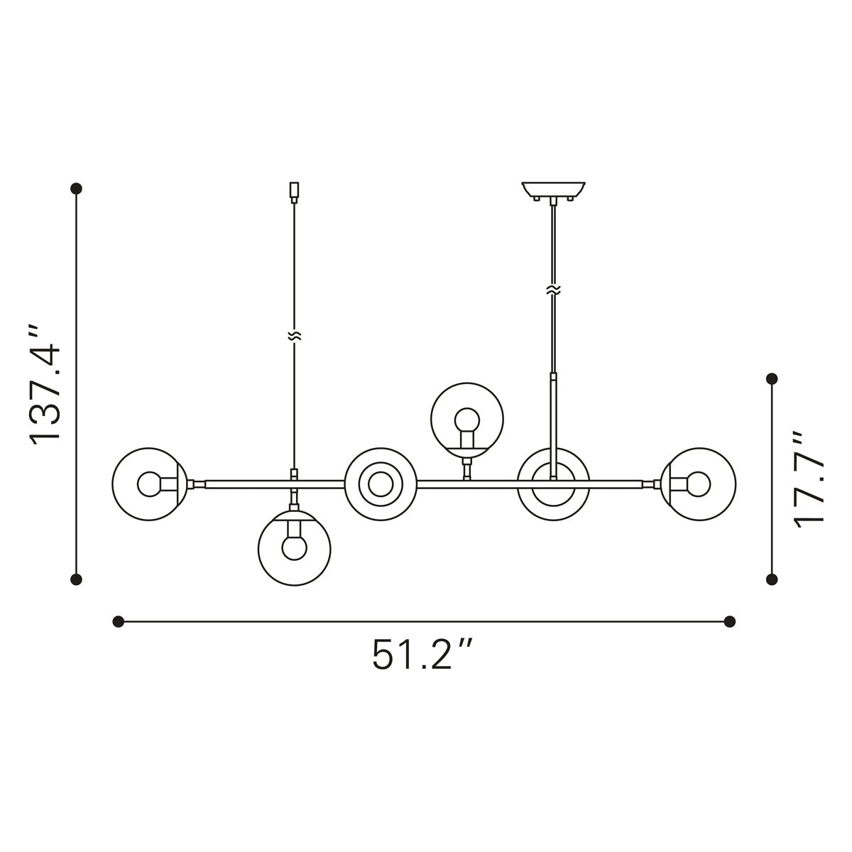 ZUO - Gisela Ceiling Lamp in Brass