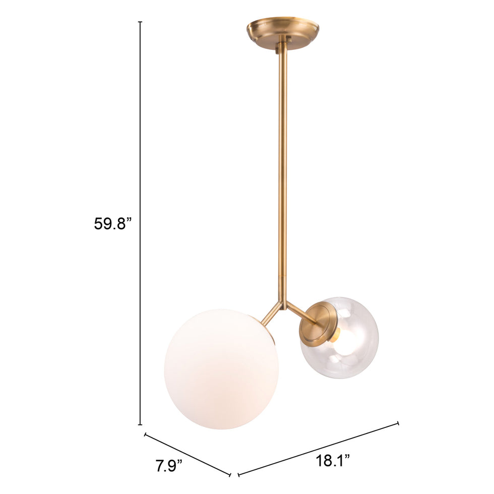 ZUO - Constance Ceiling Lamp in Brass