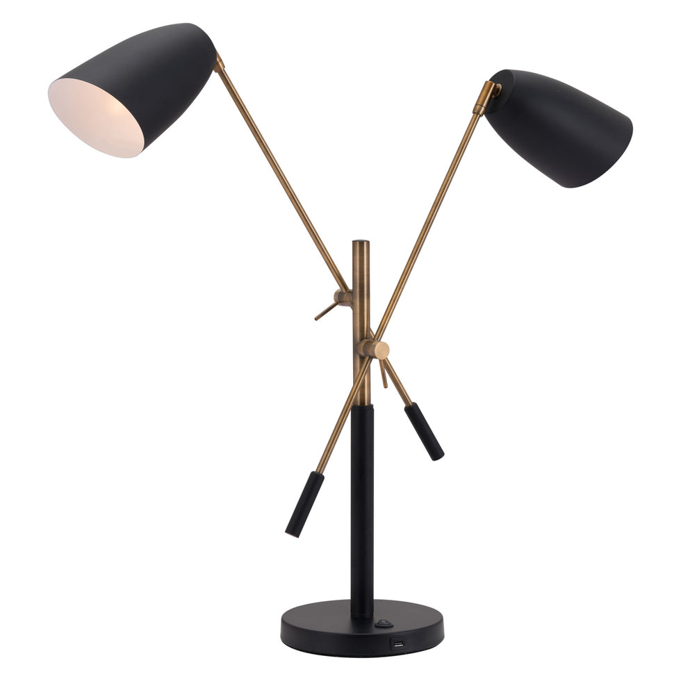 ZUO - Kippy Table Lamp in Brown/Brass