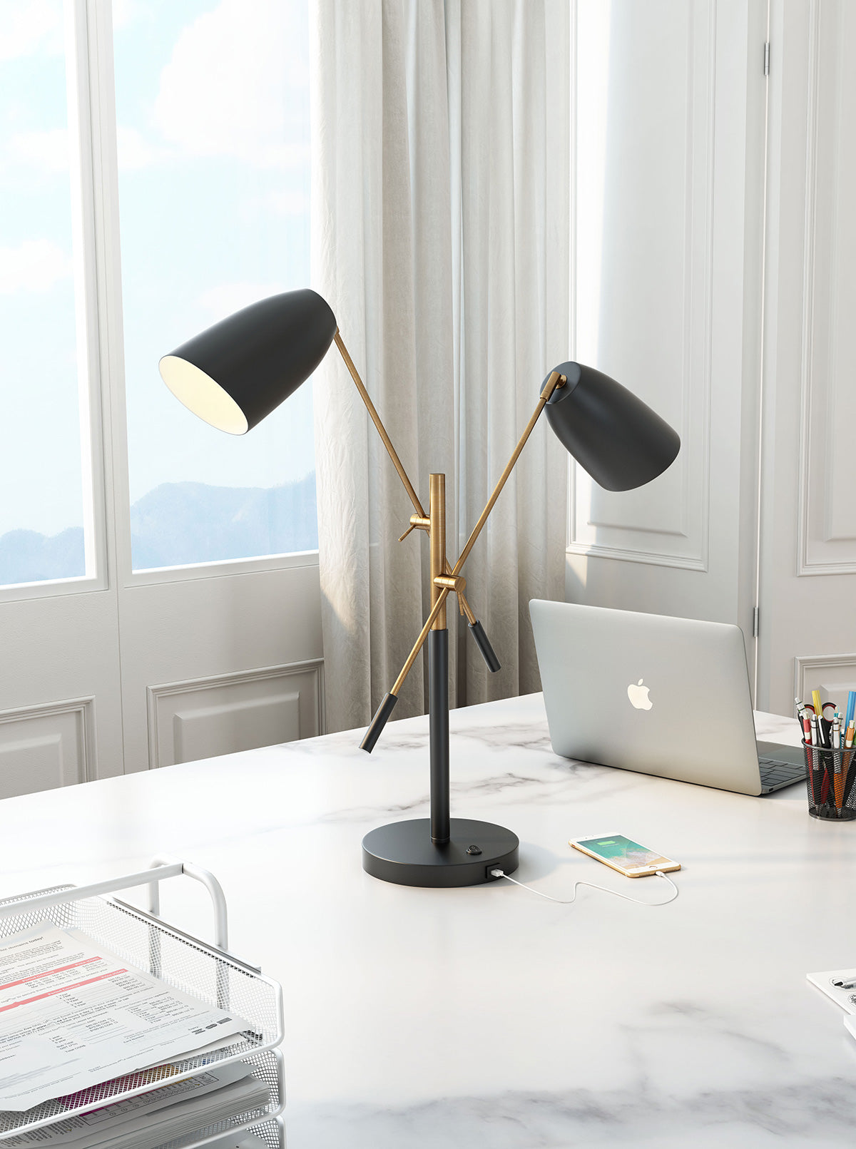 ZUO - Kippy Table Lamp in Brown/Brass