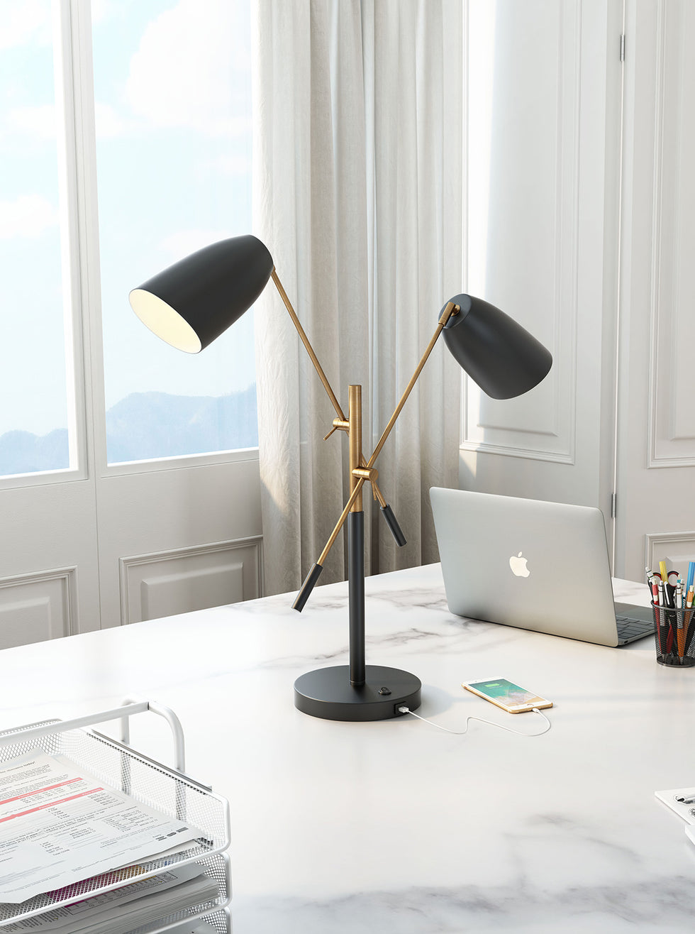 ZUO - Kippy Table Lamp in Brown/Brass