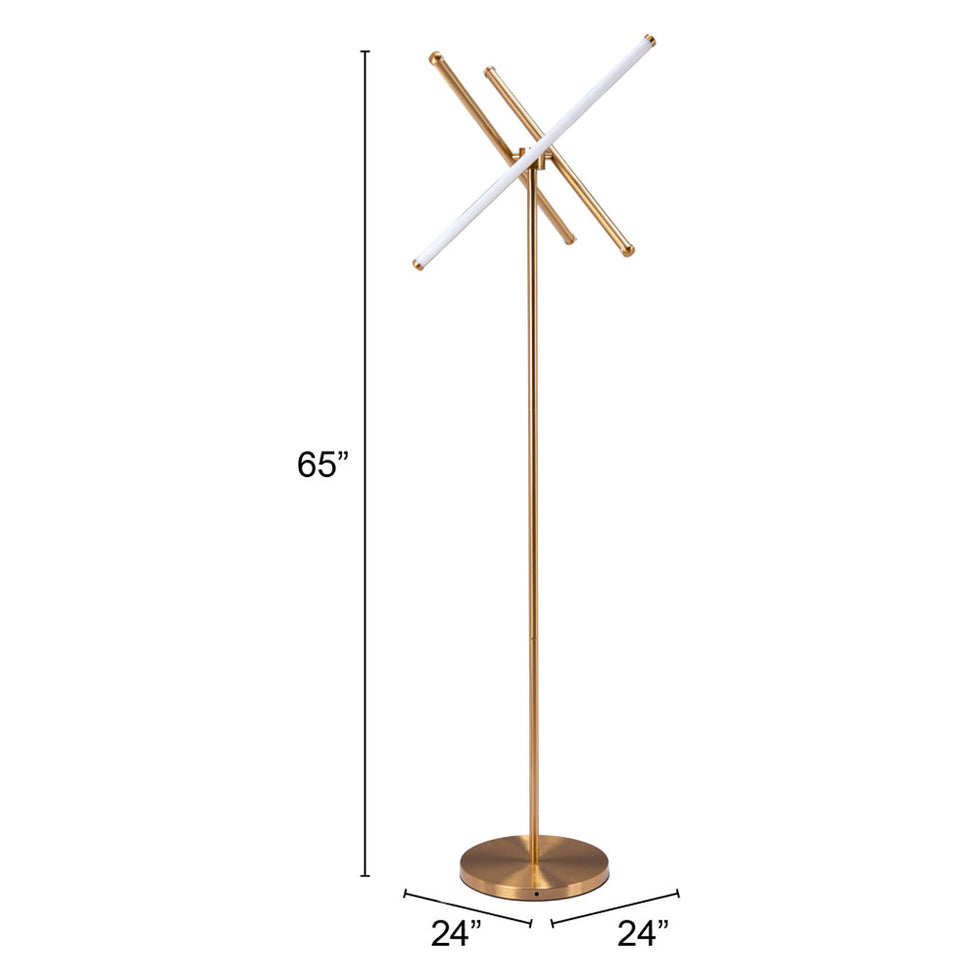 ZUO - Garza Floor Lamp in Brass
