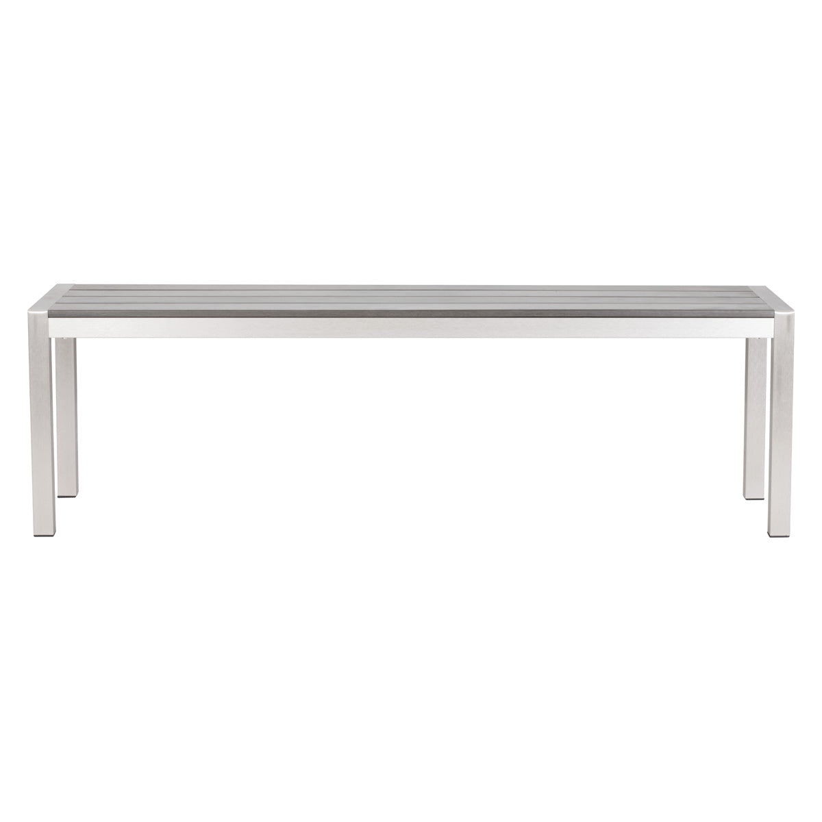 ZUO - Metropolitan Double Bench in Silver/Gray