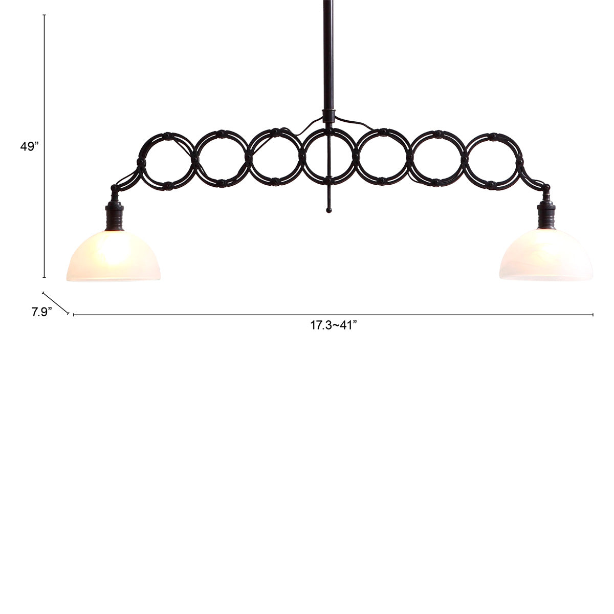 ZUO - Jade Ceiling Lamp in Antique Black/Gold
