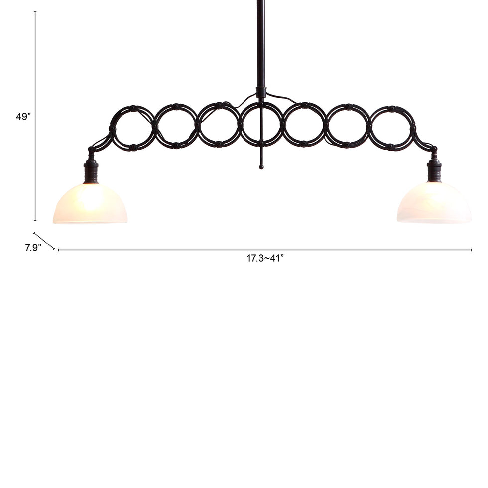 ZUO - Jade Ceiling Lamp in Antique Black/Gold