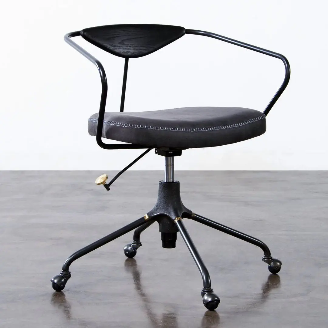 An office chair that will emphasize your style and design - Nuevo™ Akron Office Chair - Storm Black Leather Seat

